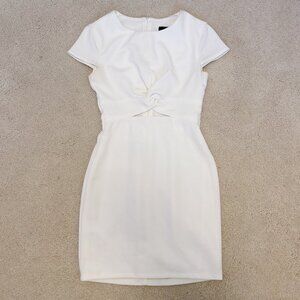White Bodycon Twist Dress